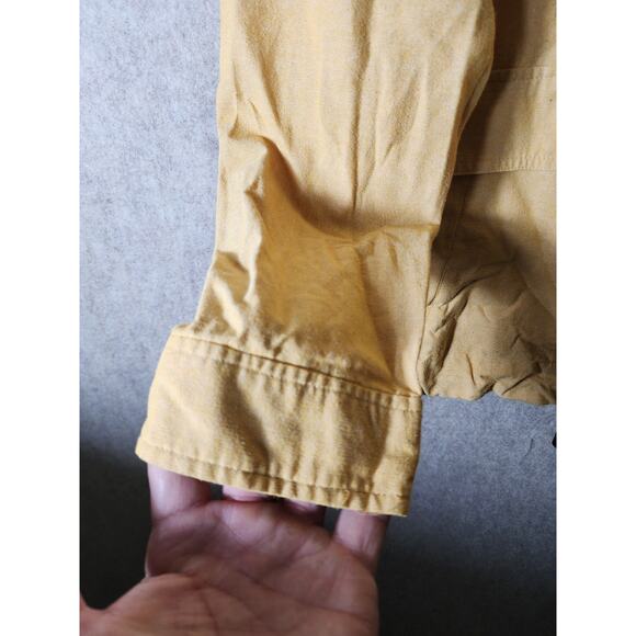 EZEKIEL Mustard Yellow Cotton Active Skater Snap Zip Street Hooded Jacket SZ L - Picture 10 of 10